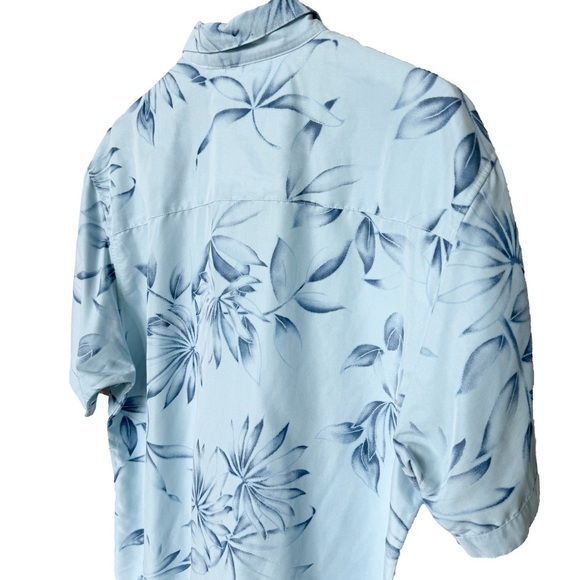 Marti Kat Men's XL Blue Floral Short Sleeve Button-Up Shirt Modal Casual Summer - Picture 9 of 10